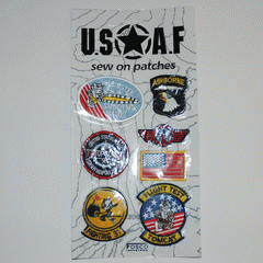 Kaart emblemen USAF stof #5026 6 stuks
