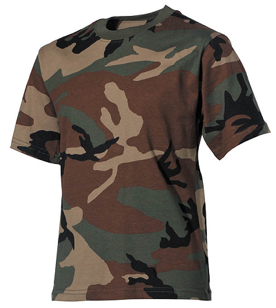 T-shirt Junior Camouflage Woodland