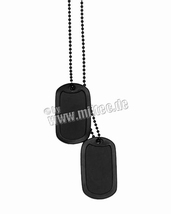 Dog Tag US zwart set