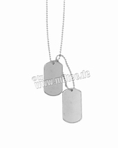 Dog Tag US Origineel , blank set compleet