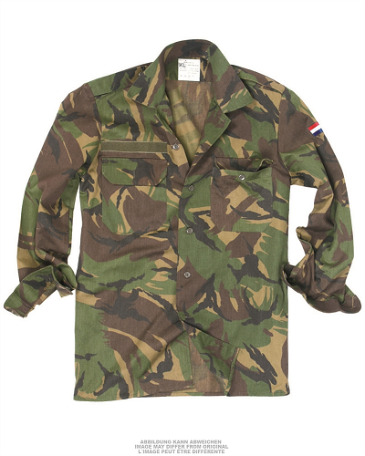 NL Camouflage veldshirt/overhemd lange of korte mouw
