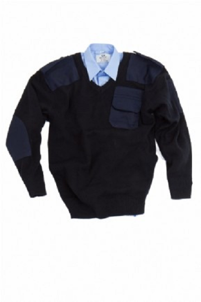 Commando trui Navy Blauw V hals