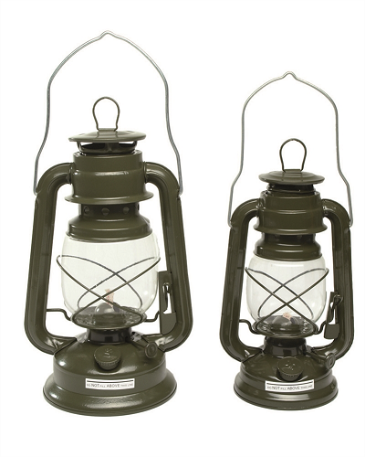 Stormlantaarn Olielamp Olive middel 23 cm hoog