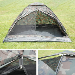 Tent camouflage Basic 3 persoons of 2 en veel bagage !