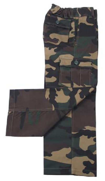 Kinder broek woodland camouflage