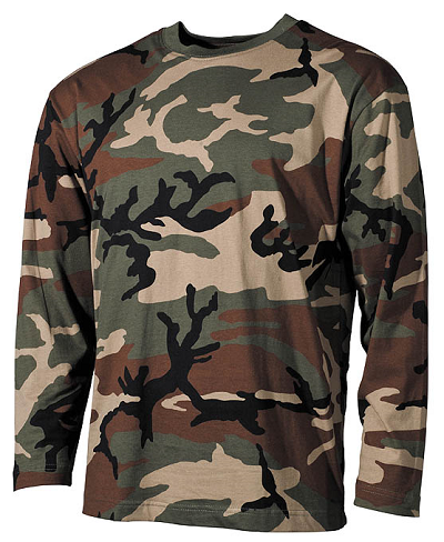 T-shirt Leger lange mouw US  Long Sleeve Woodland