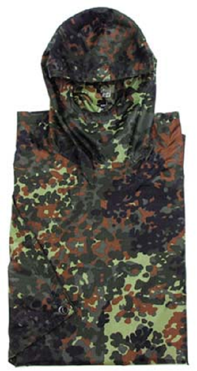 Flecktarn Poncho nieuw