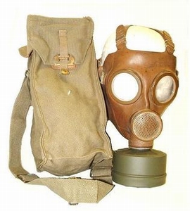 Belgisch gasmasker inclusief tas, zonder filter !