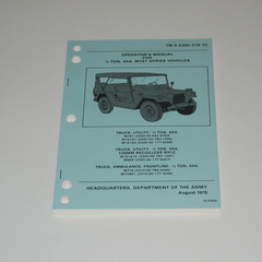 Jeep operator's manual 08/1978 Ford MUTT