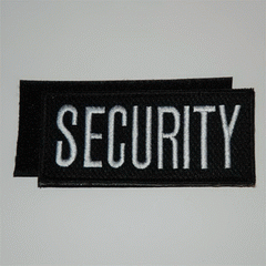 Embleem stof security (dik) met klittenband 12151 Zwart