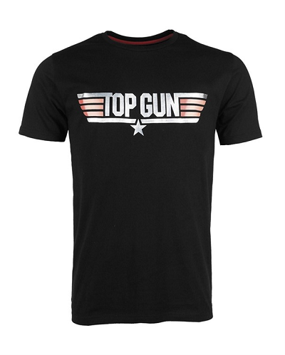 Top Gun T-shirt black-silver