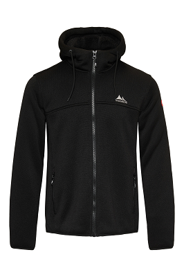 JAKE BONDED FLEECE BLACK MELANGE