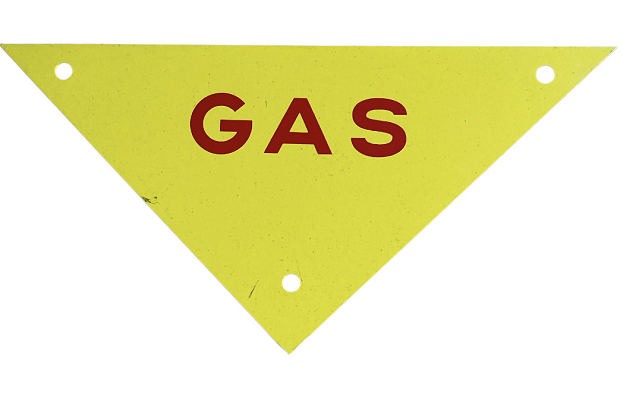 Gas detectie bordje