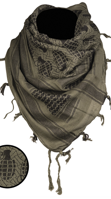Shemag - PLO sjaal olive-black Handgranaat