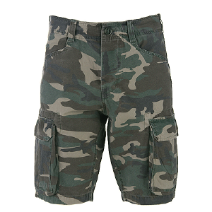 Cargo short pants Stonewashed Woodland of Olive !