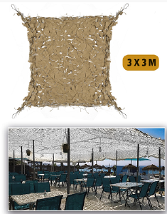 Zonnenet schaduw net camouflagenet 3x3