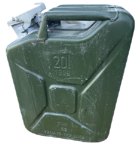 Water Jerrycan 20 liter staal, origineel Duits Leger