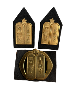 Rabbijn Baret embleem en kraagspiegels