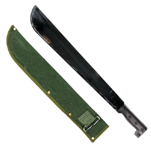 Machete Black with sheath 18 inch