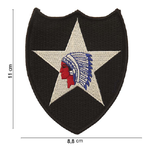 Embleem stof 2nd infantry division indian head #4080