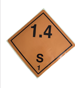 Klasse 1 Explosive etiket 1.4 S ( 3 stuks)