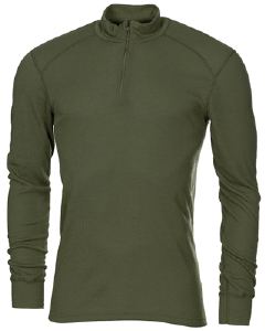 Odlo thermo shirt lange mouw col rits Army