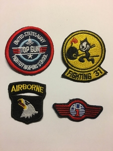 Emblemen USAF stof  4 stuks mini +/- 6cm doorsnede