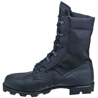 Wellco Boots: 8 Inch Jungle Combat Boots Leger kisten Black