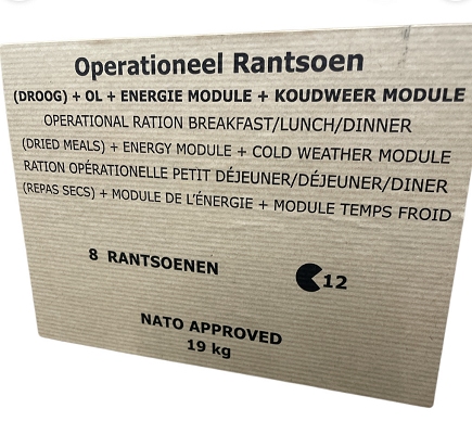 24 uurs nood rantsoen Roek met energie module doos