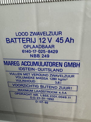 Accu 12 v Defensie Nekaf etc