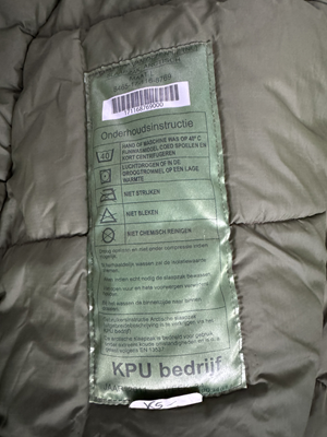 Arctische slaapzak Defensie KPU Bedrijf