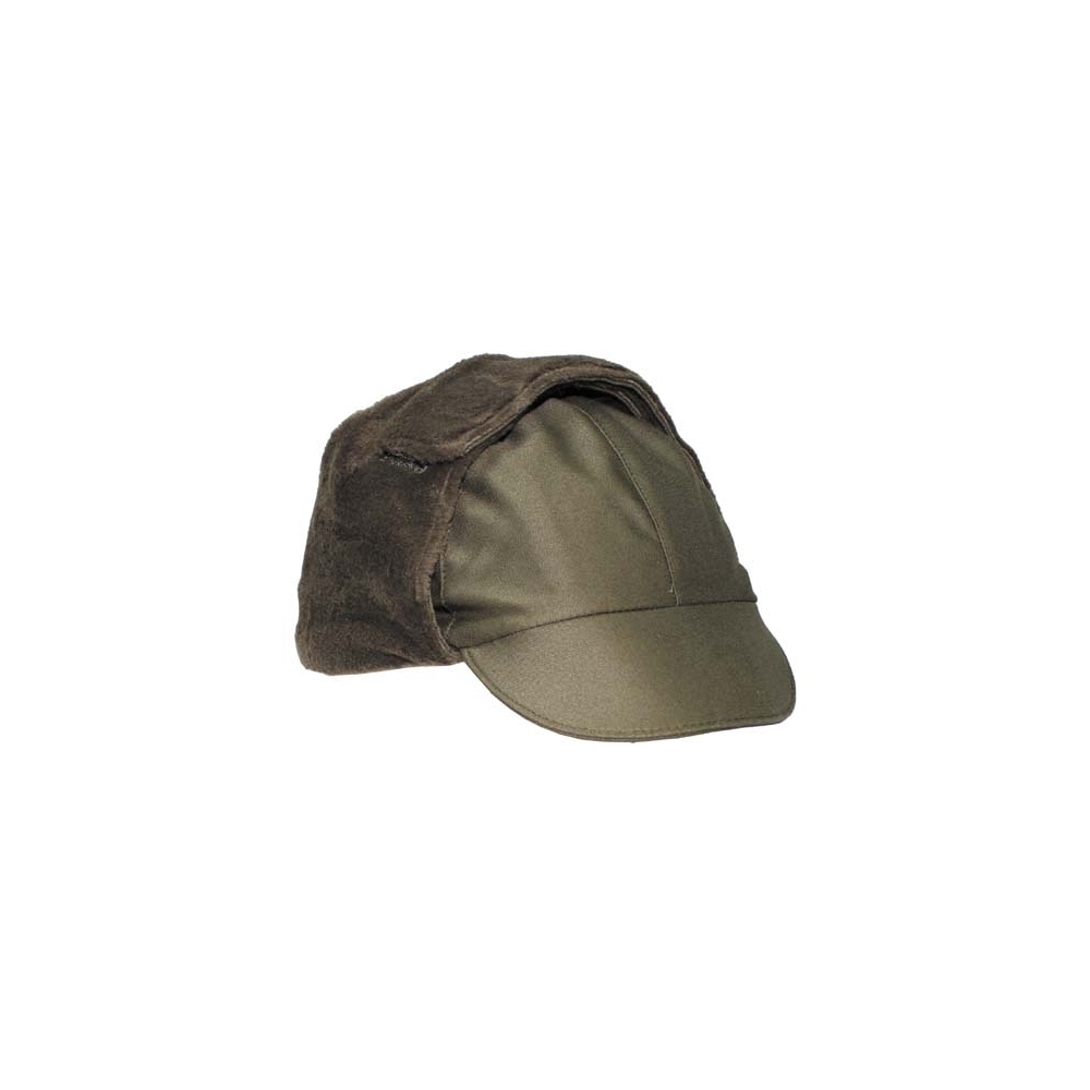 Winter pet met oorwarmers camouflage NL of groen