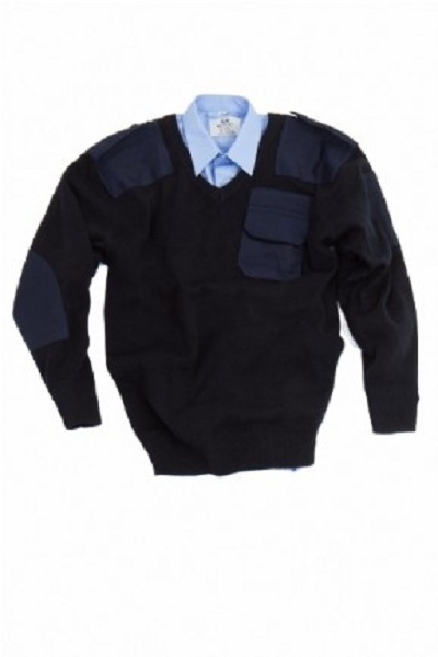 Commando trui Navy Blauw V hals