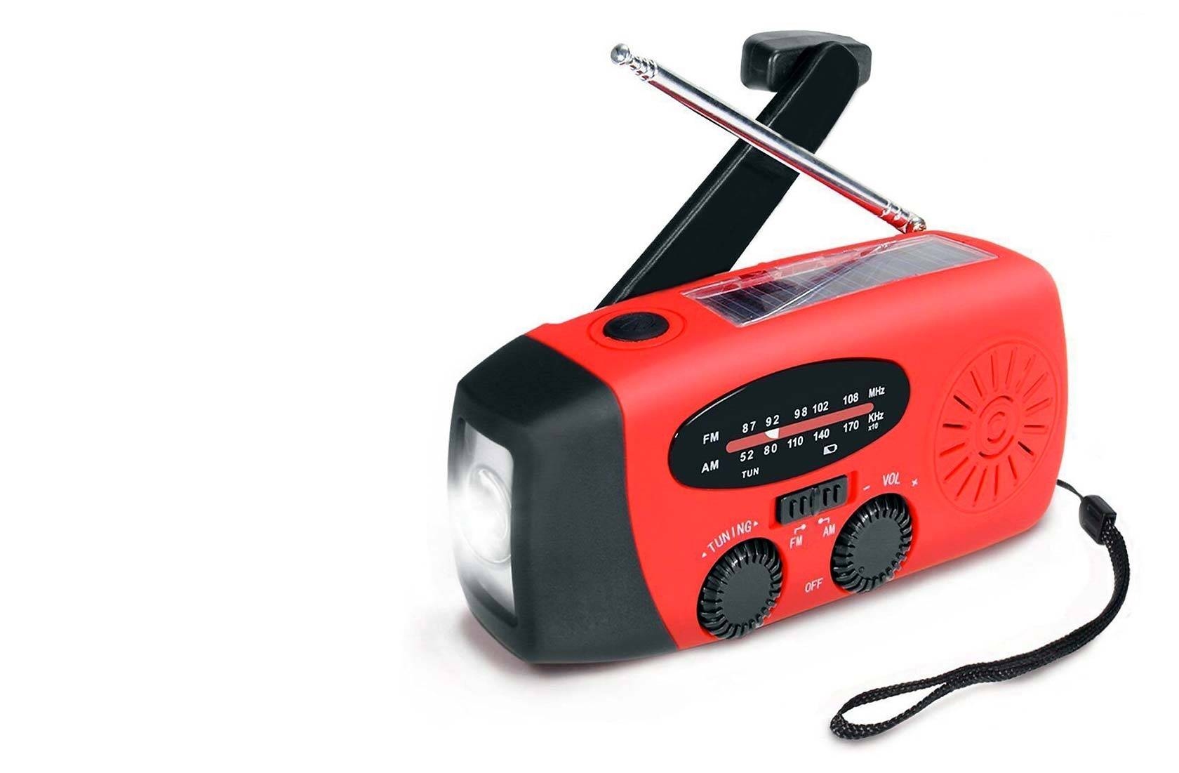 Emergency Crank Radio Rood, Groen of Zwart !