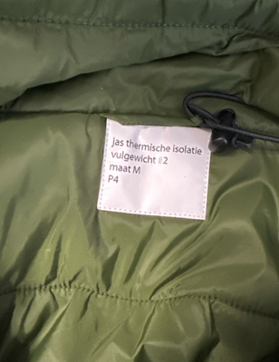 ISO jack Army jas thermisch olive