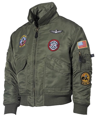 Kinder piloten leger jas flight jacket