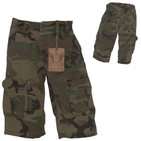 Korte broek stone washed Patton camouflage OP=OP