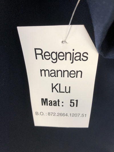 Lange regenjas KLU blauw