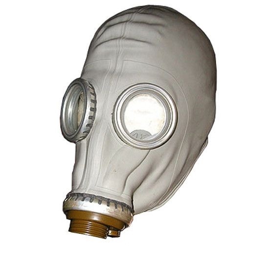Russisch gasmasker zwart en grijs ACTIE ! zonder filter