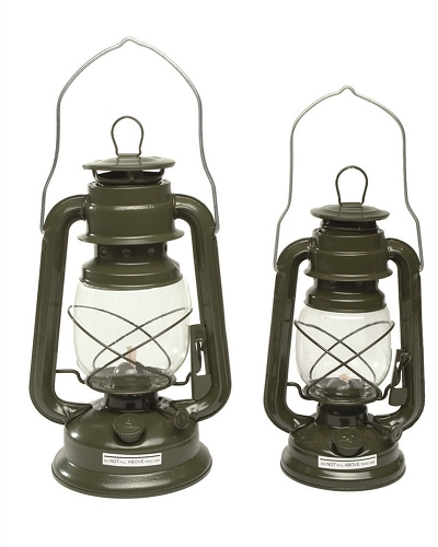 Stormlantaarn Olielamp Olive middel 23 cm hoog