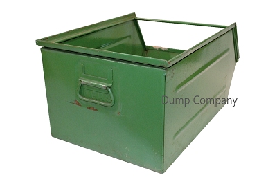 Vintage Industrïele stalen magazijnbak "Hard Green"