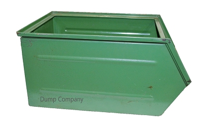 Vintage Industrïele stalen magazijnbak "Hard Green"