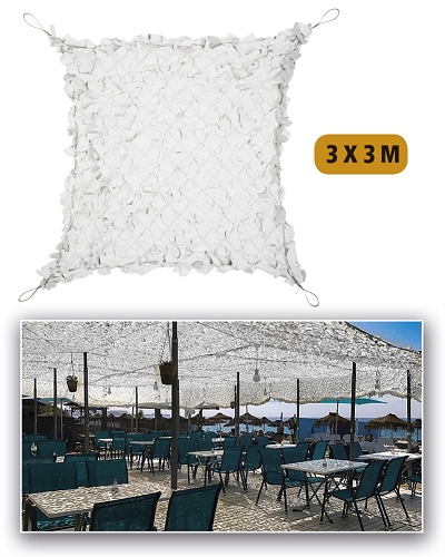 Zonnenet schaduw net camouflagenet 3x3