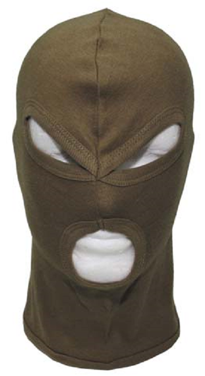 Balaclava, coyote, 3-gaats dun katoen