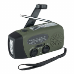 Emergency Crank Radio Rood, Groen of Zwart !